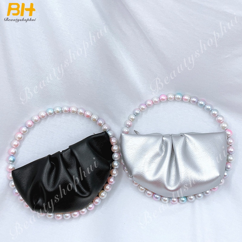 Túi Xách Tròn Đính Ngọc Trai Giả Thiết Kế Mới Thời Trang Dành Cho Nữ 2022