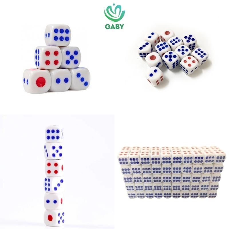 Viên xúc xắc chất lượng cao GABY Hạt xí ngầu nhiều màu sắc, chấm rõ nét, cạnh nhẵn mịn