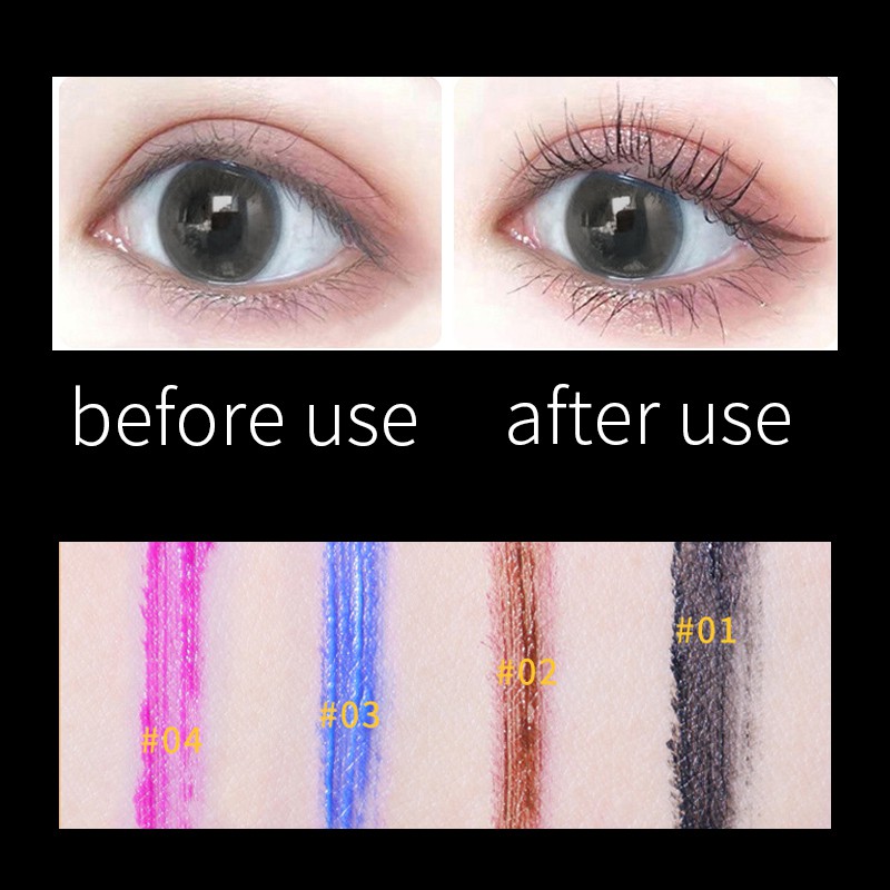 Mascara PFFEE 5ML chuốt mi dài dày cong trang điểm lâu trôi chống nước cao cấp 4 màu tùy chọn