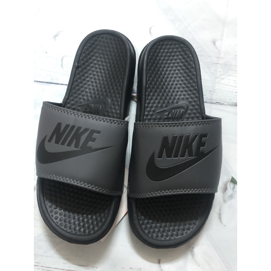 [Mã FAMAYMA giảm 10K đơn 50K] Dép quai ngang siêu nhẹ Nike-đen-xám đủ size phù hợp nam nữ