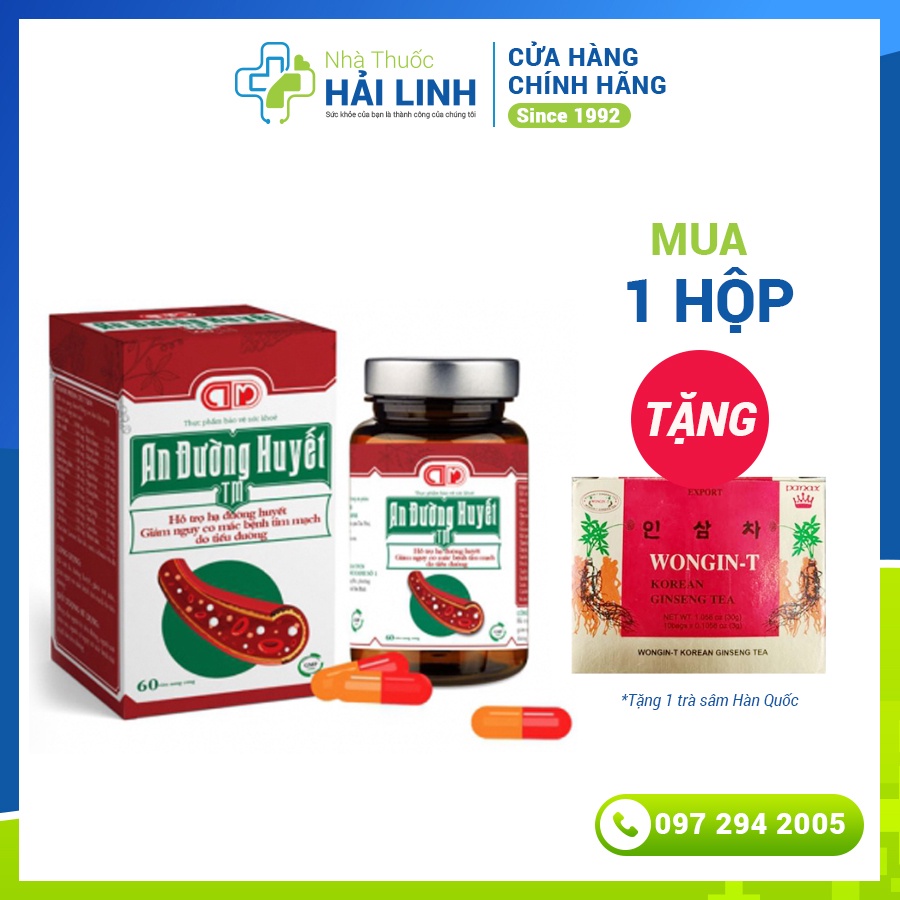 [CHÍNH HÃNG] AN ĐƯỜNG HUYẾT TM - Hỗ trợ hạ đường huyết, Giảm mỡ máu