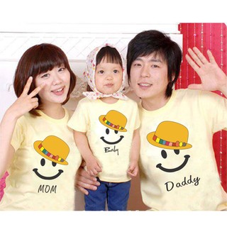 Set 3 áo gia đình nón cười