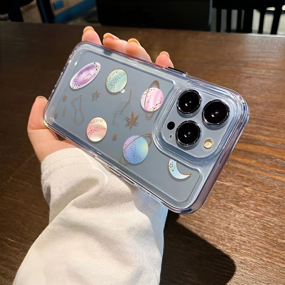 Ốp Điện Thoại Trong Suốt Hình Các Hành Tinh Cho iphone 14 Plus 11 13promax 12 7Plus X XS Max 7 8 SE 2020