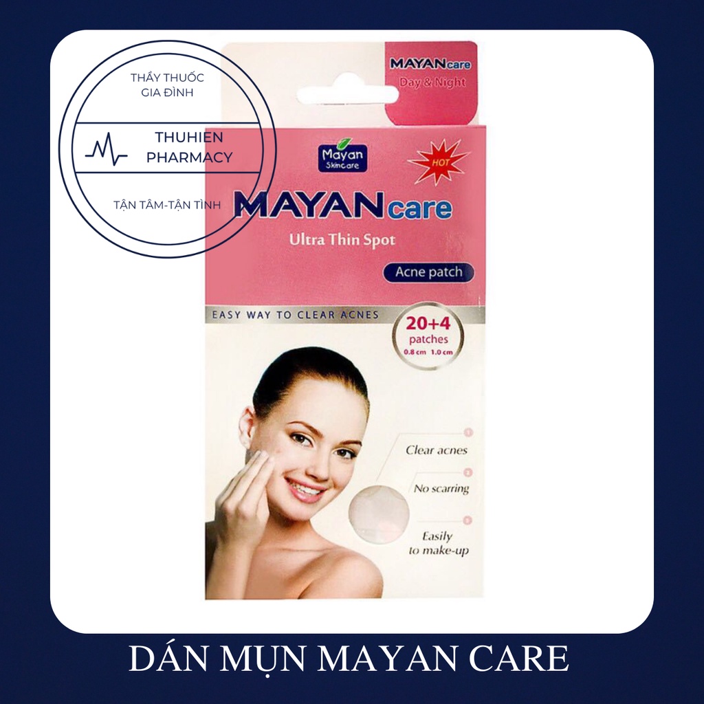 Miếng Dán Giảm Mụn Mayan care 24 Miếng (0.8cm)