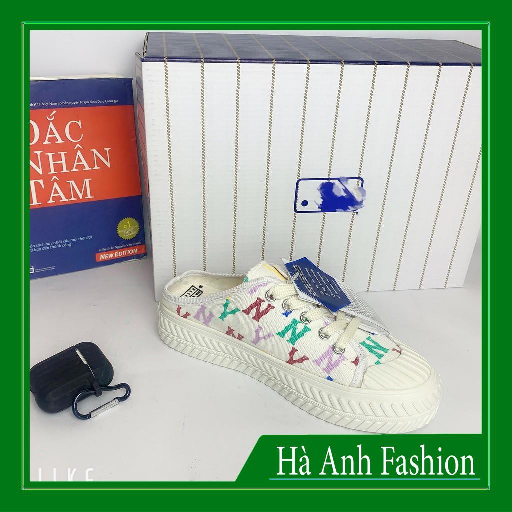 [ Hot trend- Hàng Trung ] Giày Sục NY, Đạp Gót, Giày Sục 𝐌𝐋𝐁 NY trắng Độn đế mới nhất 2021 | BigBuy360 - bigbuy360.vn