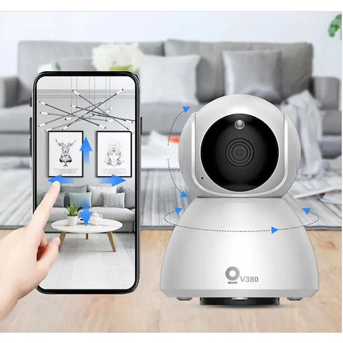 Camera 5.0Mpx V380Pro Q8 Chính Hãng Xoay 360 độ - Nhận Diện Khuôn Mặt - Xoay theo chuyển động