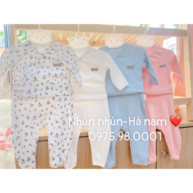 {Nhùn nhùn}Bộ Cookie cài lệch sơ sinh chất thu đông cho bé