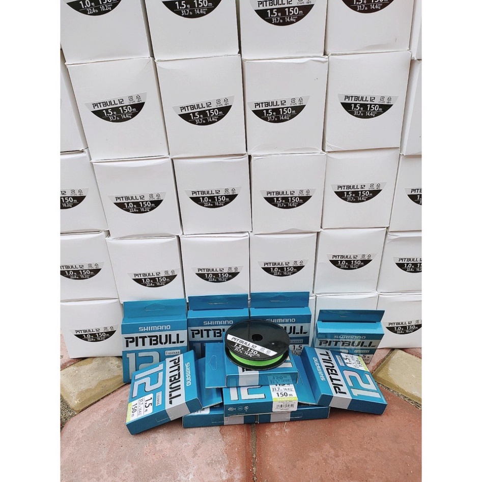 Dù Câu Cá Shimano PITBULL X12 150M Dây Câu Cá PE Dây Dù Câu Cá Cao Cấp Siêu Chịu Tải Đồ Câu Việt Bắc