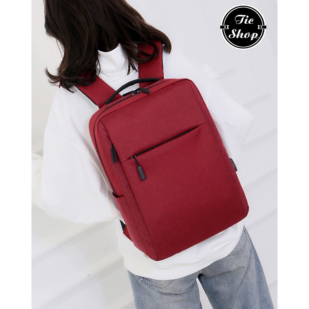 Balo laptop nam nữ vải Canvas Hàn Quốc chống nước 13 - 15.6 inch
