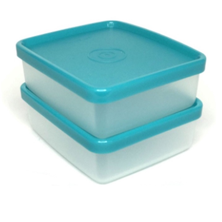 Hộp đông Tupperware Mini Square Away Carribean Sea 150ml
