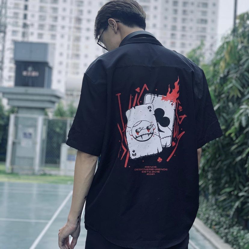 [FULLTAG CHÍNH HÃNG] Áo Sơmi MENDE JACKPOT LÁ BÀI FULLTAG | Sơ Mi Lụa Mềm CNK 100% | CHUẨN CAO CẤP 1:1 LOCAL BRAND | BigBuy360 - bigbuy360.vn