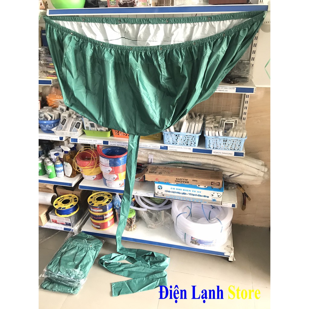 Túi Trùm - Bạt Trùm Vệ Sinh Cho Các Loại Máy Điều Hòa Treo Tường, Âm Trần, Áp Trần Loại Tốt Có Đuôi Dài 2,5 Mét Và 3 Mét