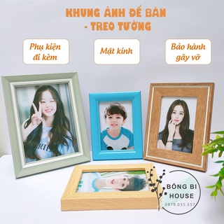 Khung ảnh 9x13 cm để bàn và treo tường khung hình gỗ đê bàn tiệc cưới trang trí hội thảo hoặc bàn học đủ mẫu BONGBIHOUSE