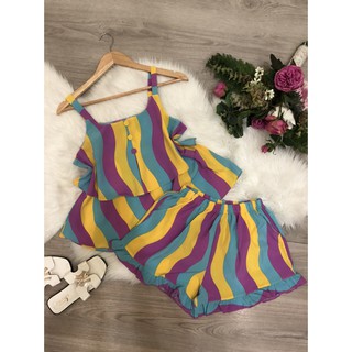 Đồ bộ 2 dây vải lụa mặc nhà