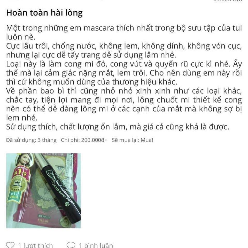 [100% AUTH] Set 2 món Mascara & Kẻ mắt Kiss Me Isehan Kiss Me Heroine | BigBuy360 - bigbuy360.vn