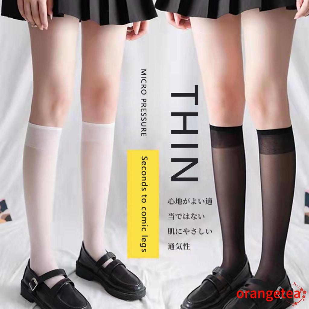 Vớ Mỏng Dài Đến Bắp Đùi Màu Trơn Co Giãn Thời Trang Dành Cho Nữ