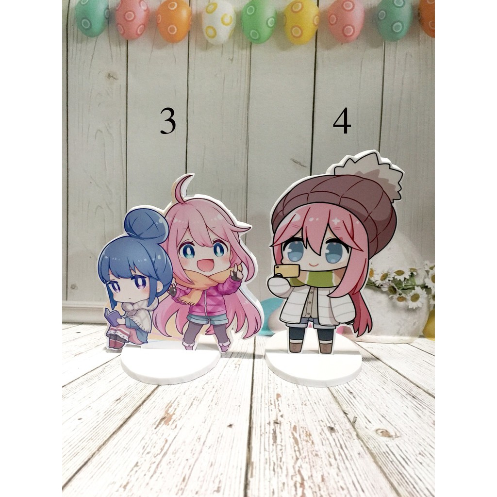Standee Ạm để bàn Yuru camp Laid-Back Camp hàng có sẵn nhận in theo yêu cầu
