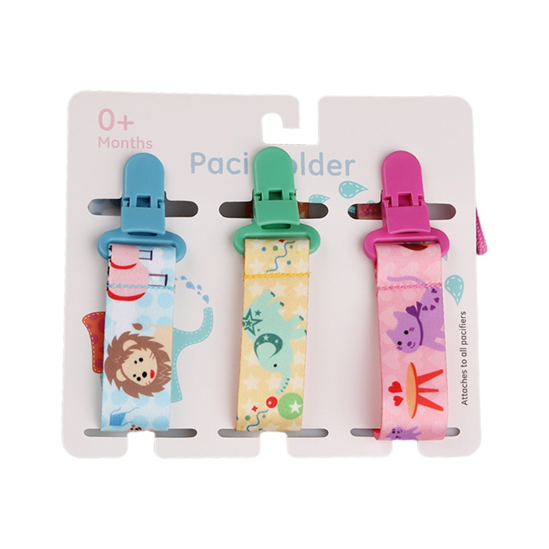 ✿ Set 3 Dây Đeo Núm Vú Giả In Hoạt Hình Dễ Thương Cho Bé Mọc Răng