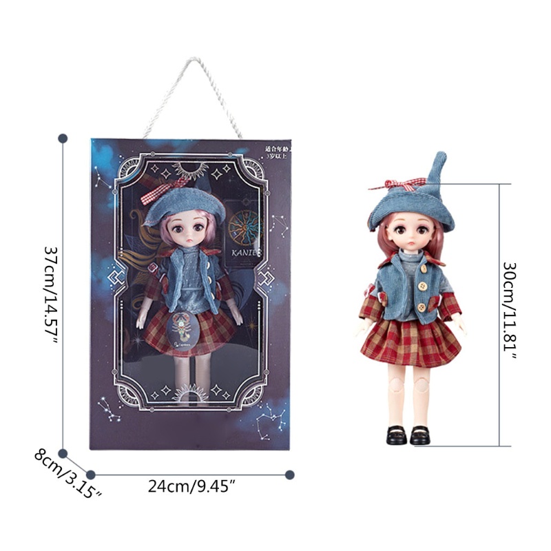 Đồ Chơi Trang Điểm Thời Trang 30cm Màu Nâu / Xanh Dương Dễ Thương Dành Cho Bé Gái