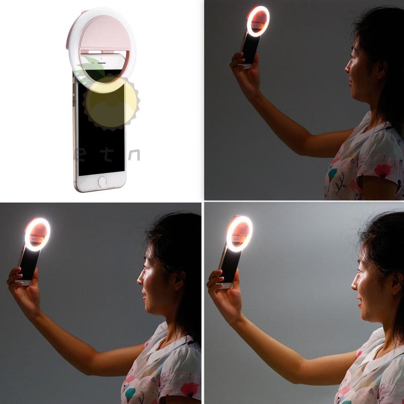 USB Charge Selfie Flash LED Camera Phone Photography Ring Light for Phones Tablets