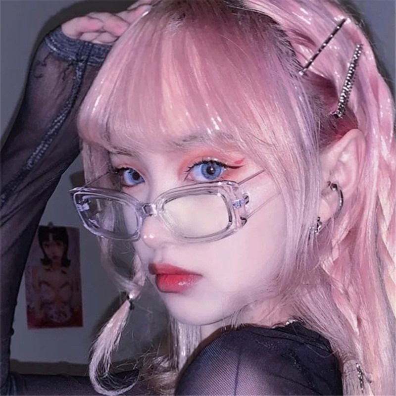 (KIQI-FASHION) COD Kính Mát Gọng Vuông Chống Tia UV Phong Cách Hip Hop Thời Trang