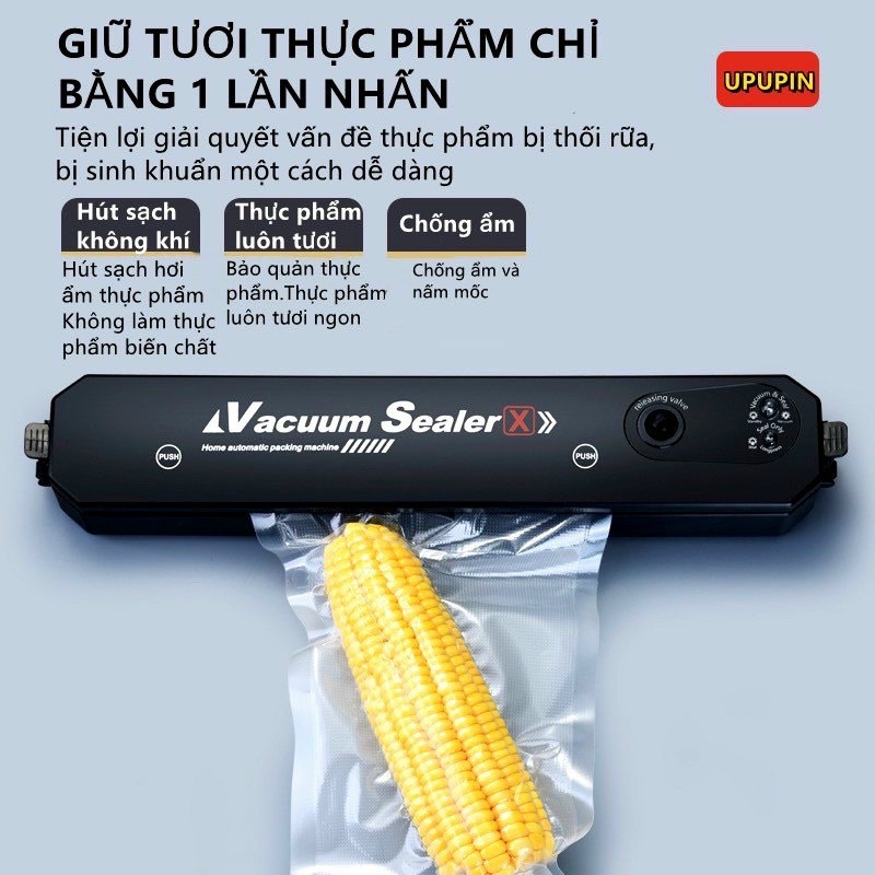 PVN33650 Máy Hút Chân Không Thực Phẩm Kèm Hàn Miệng Túi Vacuum Sealer .