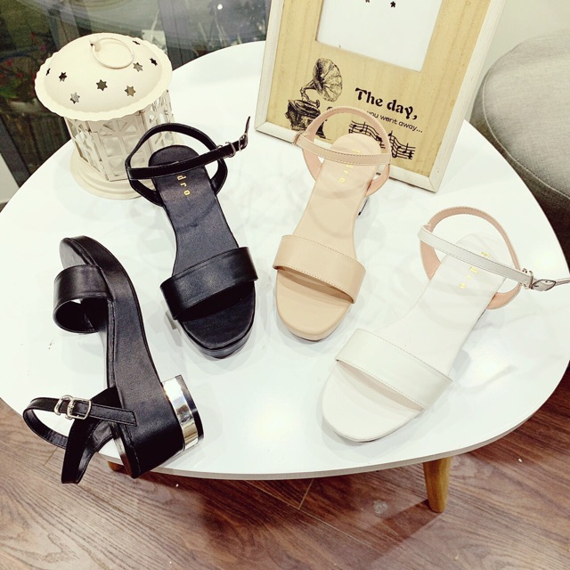 [hàng sẵn] SANDAL NỮ ĐẾ XUỒNG VUÔNG BỌC ĐẸP