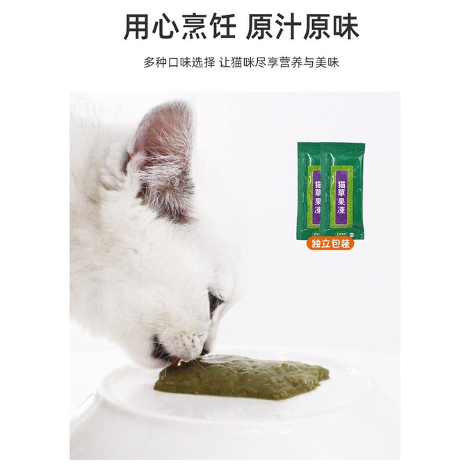 súp cỏ bạc hà vị cá ngừ cho mèo