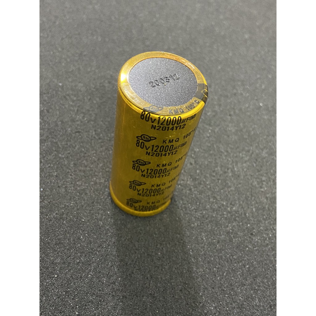Tụ lọc nguồn amply 12000uf 80V  màu vàng  cao cấp KMQ