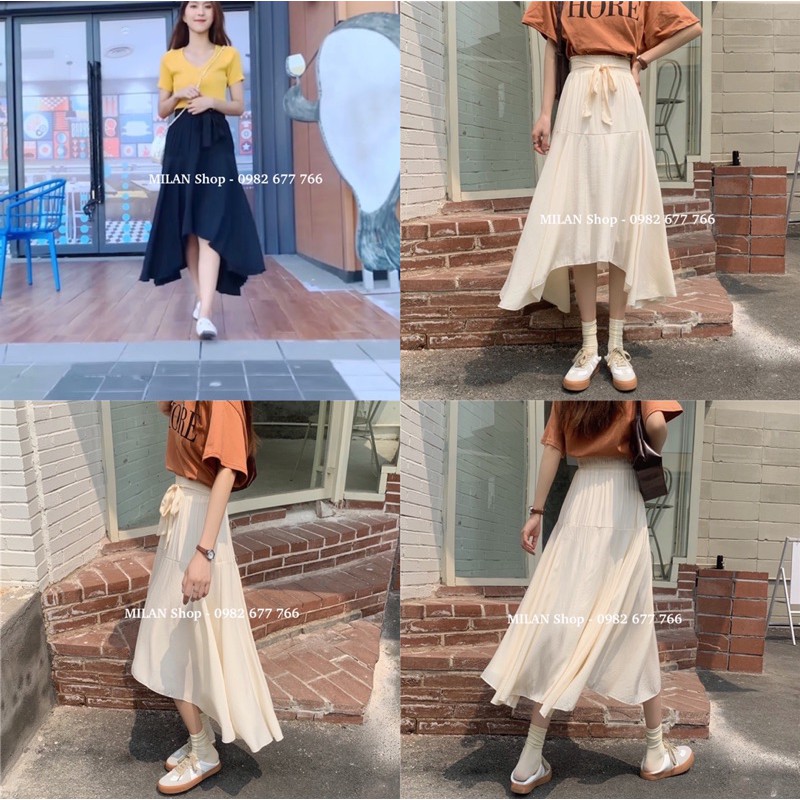 [ Mã FADIRECT20 giảm 20K đơn 150K] Chân váy đuôi cá buộc nơ chất lụa mát lịm | BigBuy360 - bigbuy360.vn