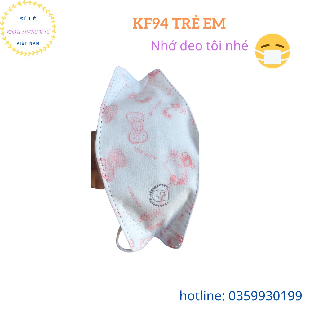 [ ĐẠI PHÁT ] Khẩu Trang Y Tế Kháng Khuẩn Khẩu Trang KF94 Mask Kids Túi 10 Chiếc Màu Trắng Có Hình