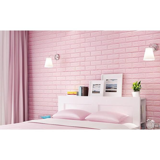 Xốp dán tường giả gạch 3D - Khổ lớn 70x77cm mẫu mới chống va đập bền hình ảnh đẹp