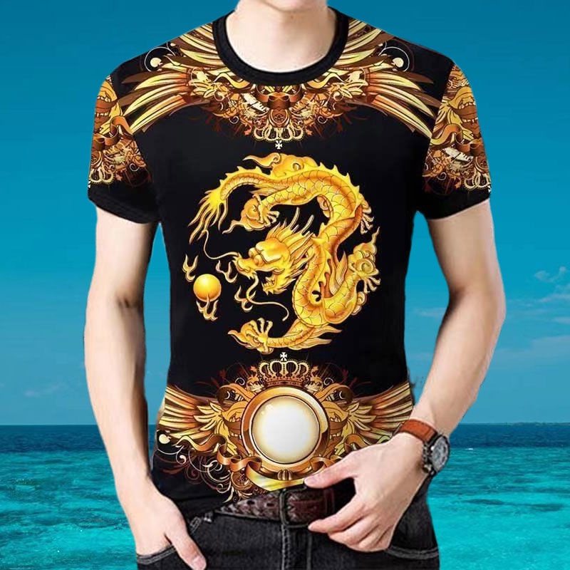 Áo Thun Tay Ngắn In Họa Tiết 3D Thời Trang Mùa Hè Cho Nam