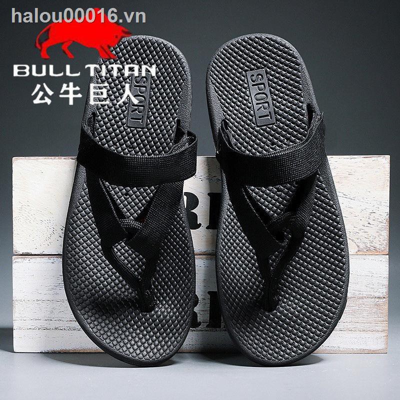 ✿Ready stock✿  Bull Giant Sandals and slippers Men Flip Flops Travel Vietnam s Beach Dual-use Outer Wear Youth Summer