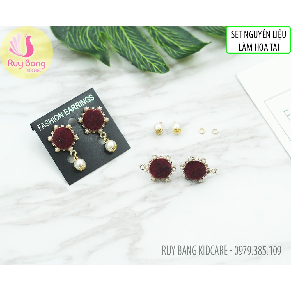 SET nguyên liệu làm hoa tai