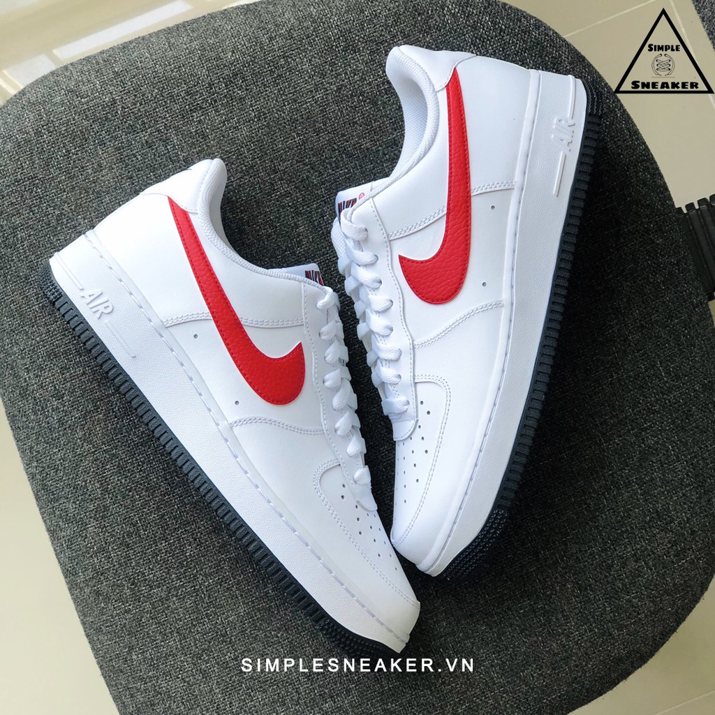 Giày Air Force 1 Auth FREESHIP Nike Air Force - Giày Nike AF1 University Red Photo Blue Chính Hãng