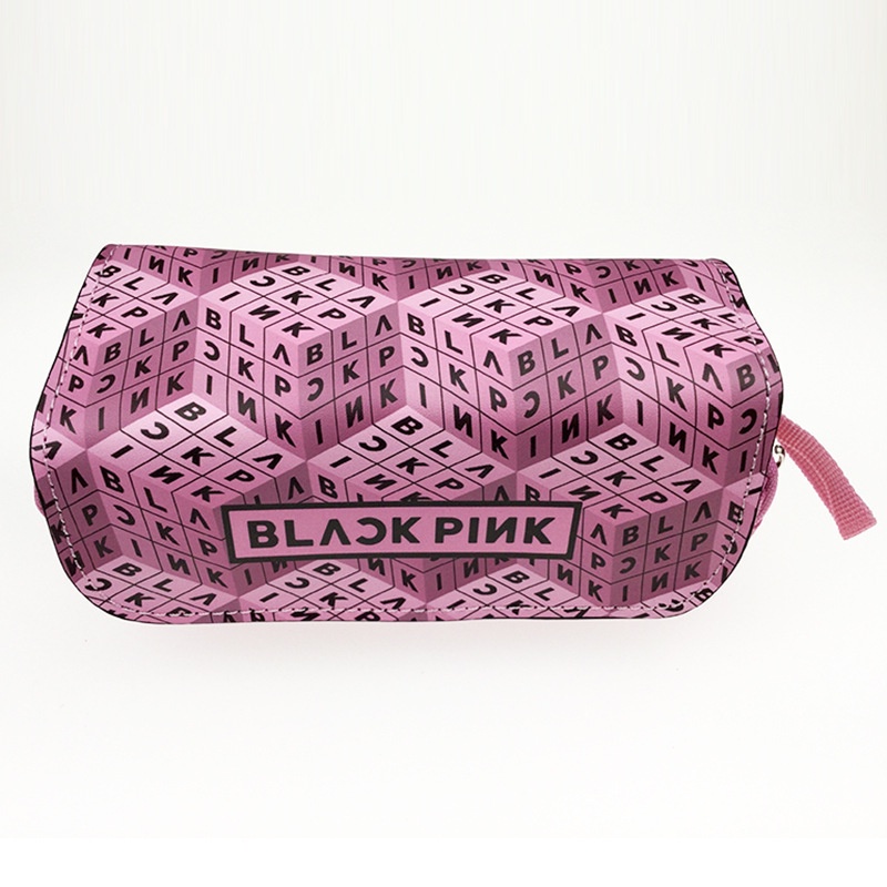 Túi Đựng Bút Bằng Vải Canvas Cỡ Lớn In Hình Blackpink Dễ Thương