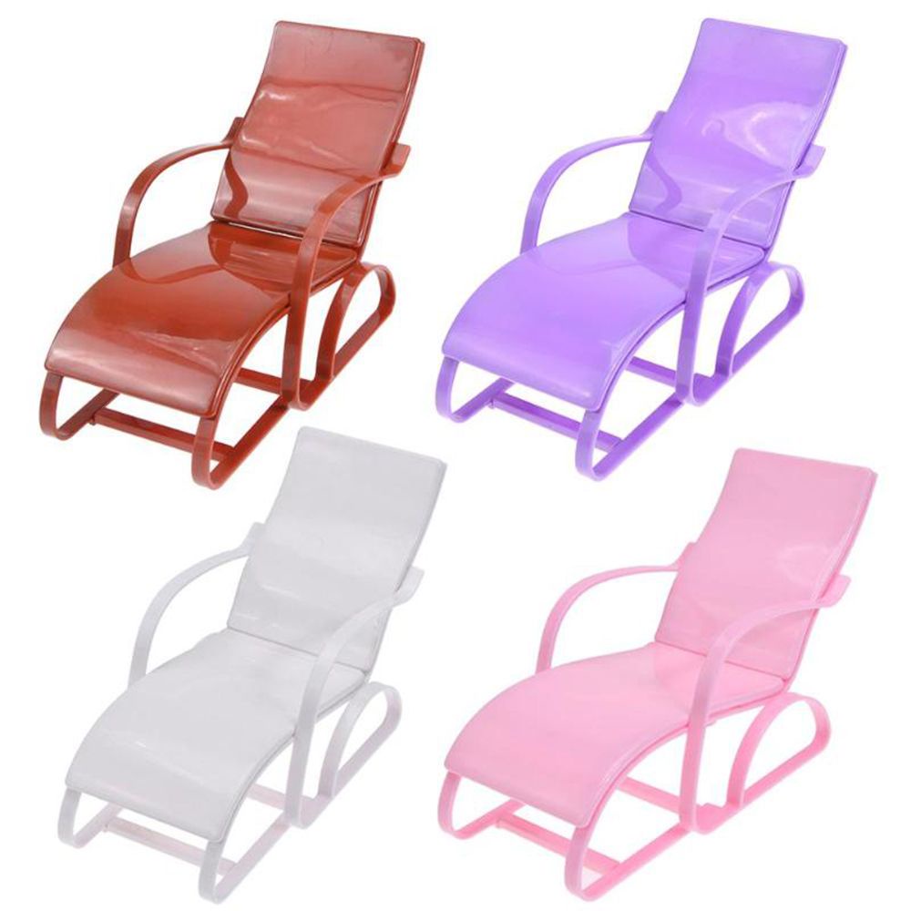 Ghế dài màu cầu vồng có thể gấp gọn cho nhà búp bê tỉ lệ 1: 6