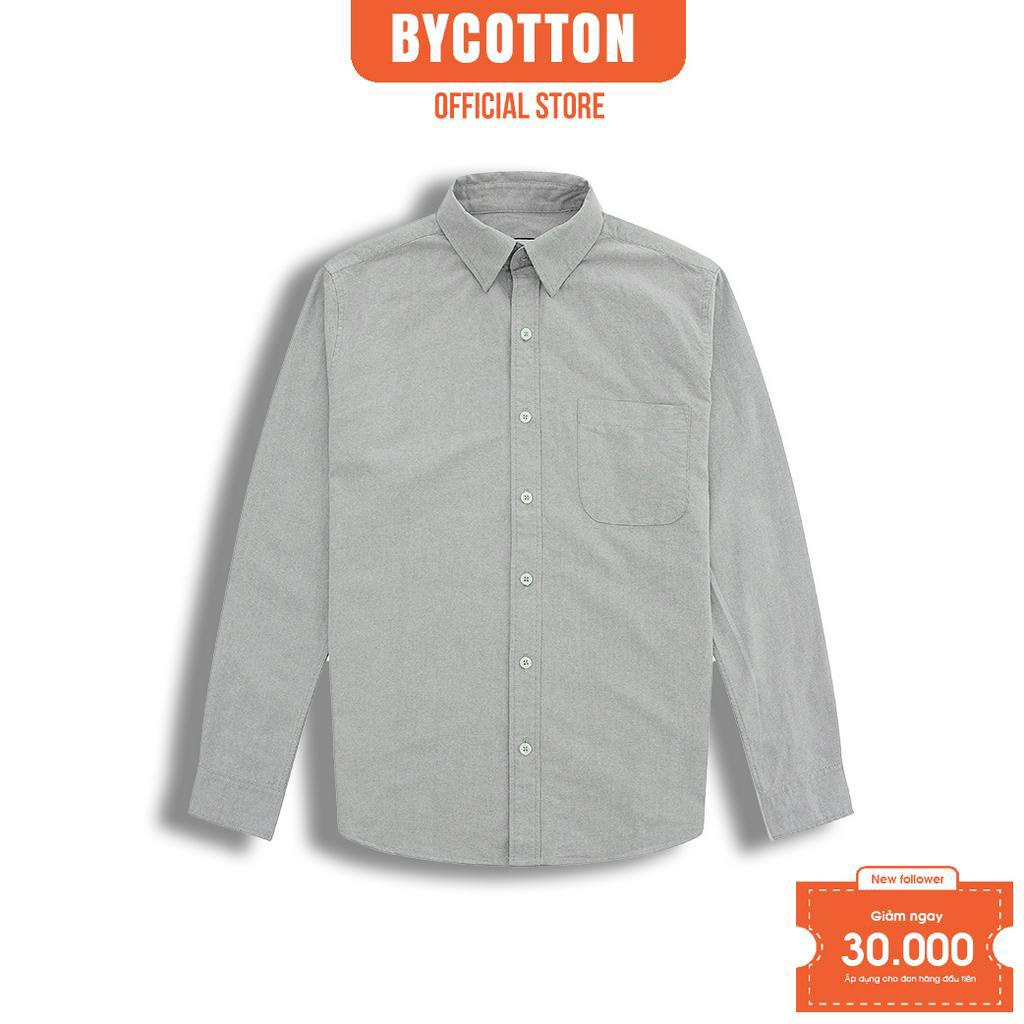 Áo Sơ Mi Nam Dài Tay BY COTTON DARK GREY OXFORD SHIRT