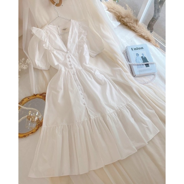 Đầm Bigsize Babydoll Cổ Bèo (Bigsize 55kg Đến 100kg (M/L/XL/XXL)