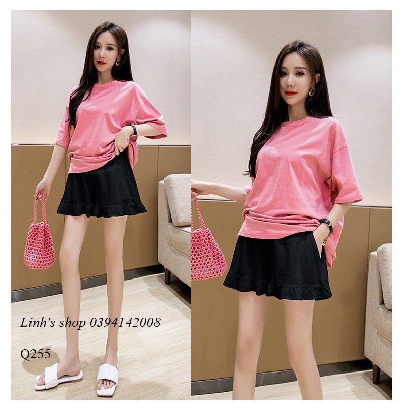 Quần Đùi Sooc Bầu Xinh Trẻ Trung Năng Động Q255