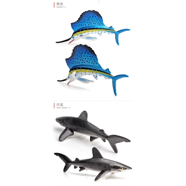 Mô Hình Cá Mập / Cá Mập / Cá Mập / Cá Mập Xanh Dương Mini Bằng Lụa Tuyệt Vời Mới Cho Trẻ Em