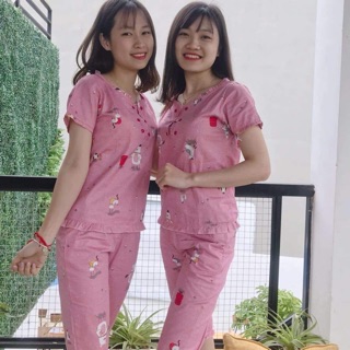 Bộ mặc nhà thô lụa
