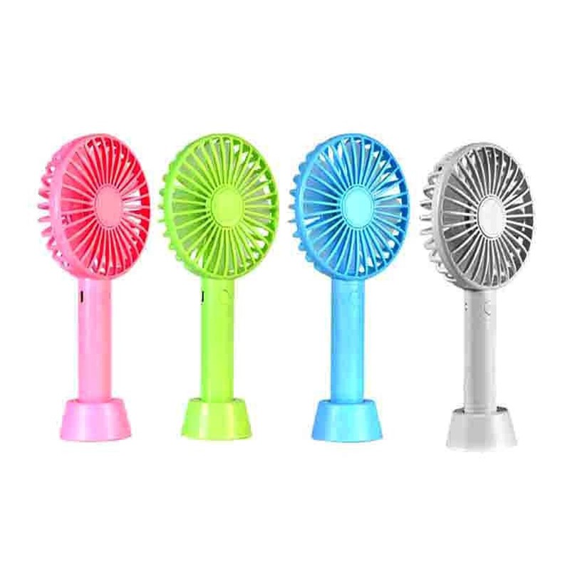 Quạt tích điện pin sạc cầm tay mini Fan gấp gọn có chân đế để bàn
