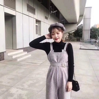 Bán sỉ Set áo len mix yếm quần dạ