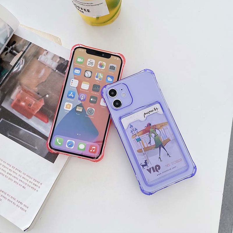 Ốp Điện Thoại Tpu Mềm Độc Đáo Chống Bụi Chống Sốc Có Ngăn Đựng Thẻ Cho Iphone6 7 8 Plus 11 12 Pro Max X Xs Xr Xsmax | BigBuy360 - bigbuy360.vn