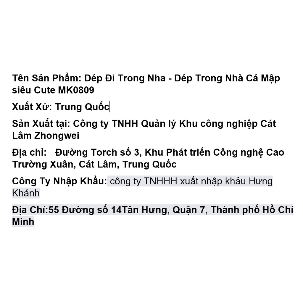 Dép Đi Trong Nha - Dép Trong Nhà Cá Mập siêu Cute MK0809
