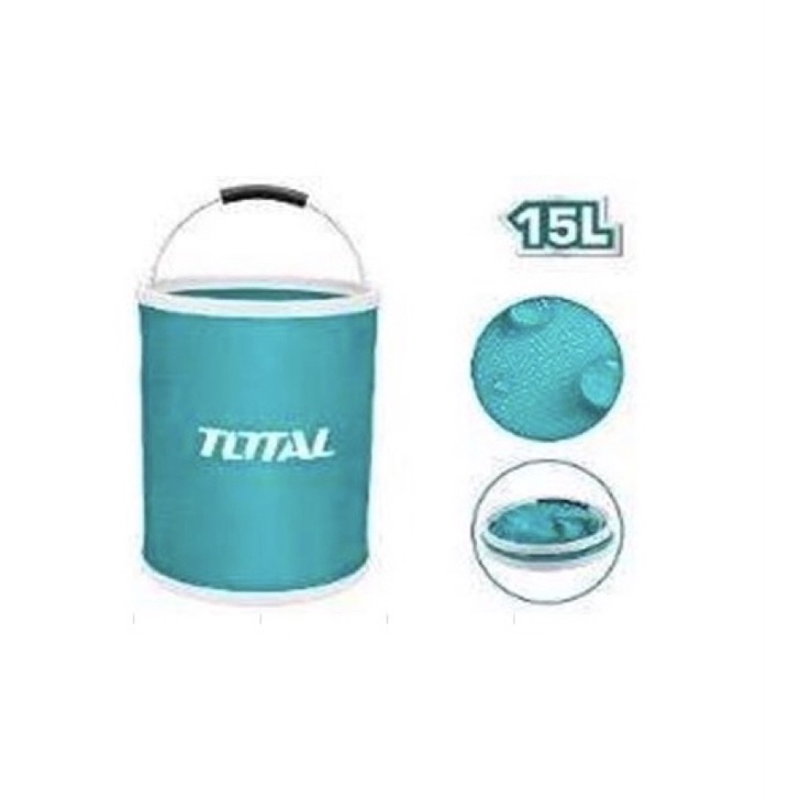 Thùng  nước gấp gọn 15Lít đúng chứa nước, đồ nghề khi leo cao,... TOTAL TGTFB15