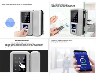 bộ khóa cửa kính vân tay