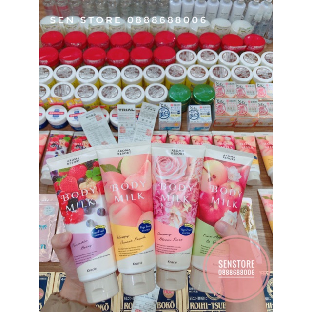 SỮA DƯỠNG THỂ BODY MILK AROMA RESORT KRACIE 220g